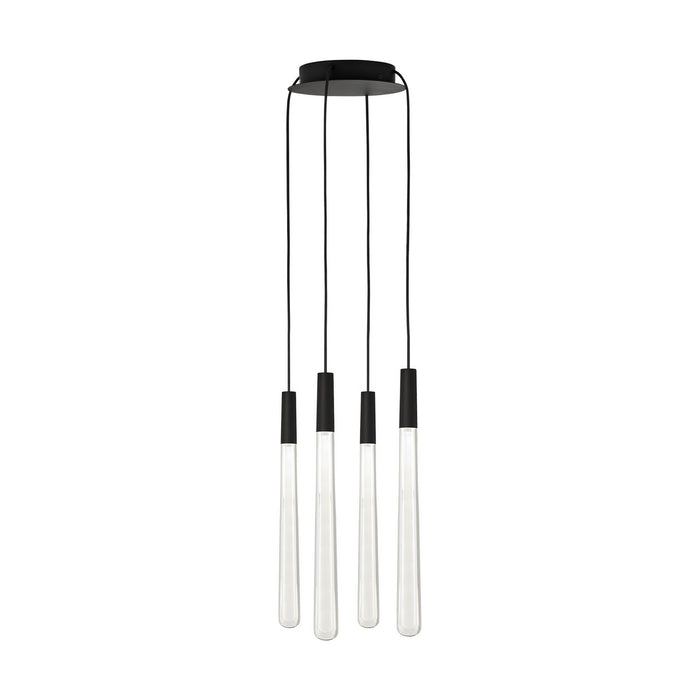 Visual Comfort Modern - 700TRSPPYLC4RB-LED930 - Four Light Chandelier - Nightshade Black