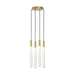Visual Comfort Modern - 700TRSPPYLC4RNB-LED930 - Four Light Chandelier - Natural Brass