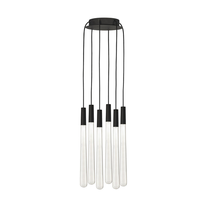 Visual Comfort Modern - 700TRSPPYLC6RB-LED930 - Six Light Chandelier - Nightshade Black