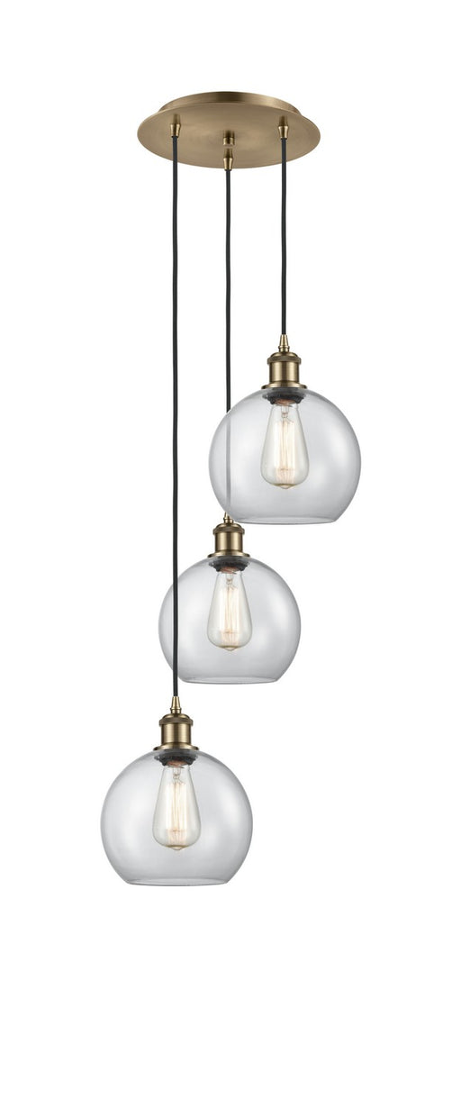 Innovations - 113B-3P-AB-G122-8 - LED Pendant - Ballston - Antique Brass