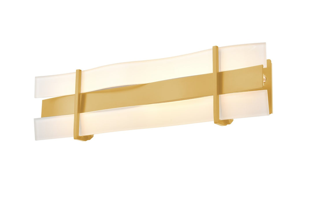 DVI Lighting - DVP15793VBR-SSW - LED Vanity - Tides Cct - Venetian Brass With Silk Screened White Glass