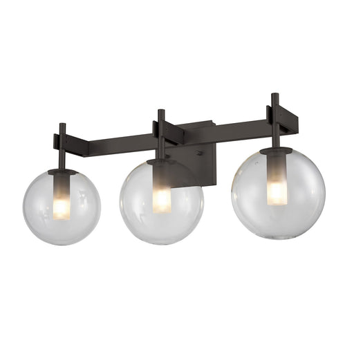 DVI Lighting - DVP27043GR-CL - Three Light Vanity - Courcelette - Graphite With Clear Glass