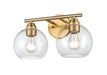DVI Lighting - DVP34722BR-CL - Two Light Vanity - Andromeda - Brass With Clear Glass