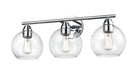 DVI Lighting - DVP34743CH-CL - Three Light Vanity - Andromeda - Chrome With Clear Glass
