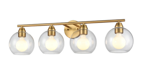 DVI Lighting - DVP34744BR-CL - Four Light Vanity - Andromeda - Brass With Clear Glass