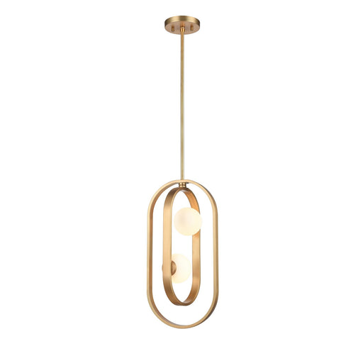 DVI Lighting - DVP45019BR-OP - Two Light Pendant - Atwood - Brass With Half Opal Glass