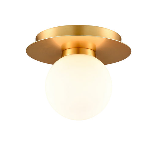 DVI Lighting - DVP45032BR-OP - One Light Flush Mount - Atwood - Brass With Half Opal Glass