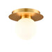 DVI Lighting - DVP45032BR-OP - One Light Flush Mount - Atwood - Brass With Half Opal Glass