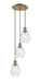 Innovations - 113B-3P-AB-G654-6 - LED Pendant - Ballston - Antique Brass