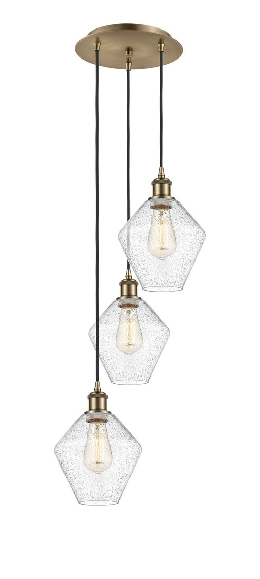 Innovations - 113B-3P-AB-G654-8 - LED Pendant - Ballston - Antique Brass