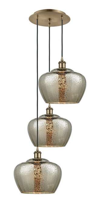 Innovations - 113B-3P-AB-G96-L - LED Pendant - Ballston - Antique Brass