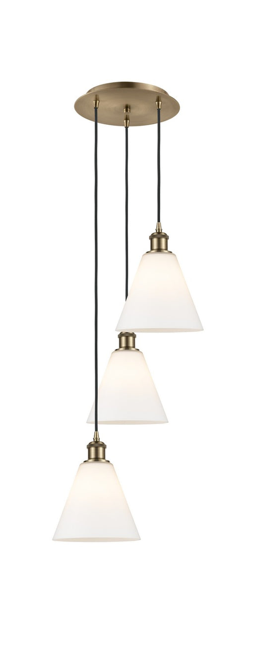 Innovations - 113B-3P-AB-GBC-81 - LED Pendant - Ballston - Antique Brass