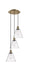 Innovations - 113B-3P-AB-GBC-84 - LED Pendant - Ballston - Antique Brass