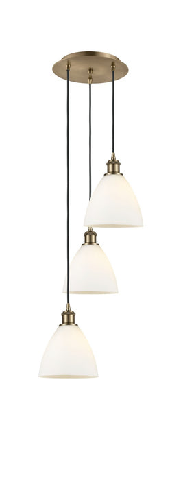 Innovations - 113B-3P-AB-GBD-751 - LED Pendant - Ballston - Antique Brass