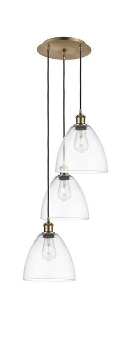 Innovations - 113B-3P-AB-GBD-92 - LED Pendant - Ballston - Antique Brass