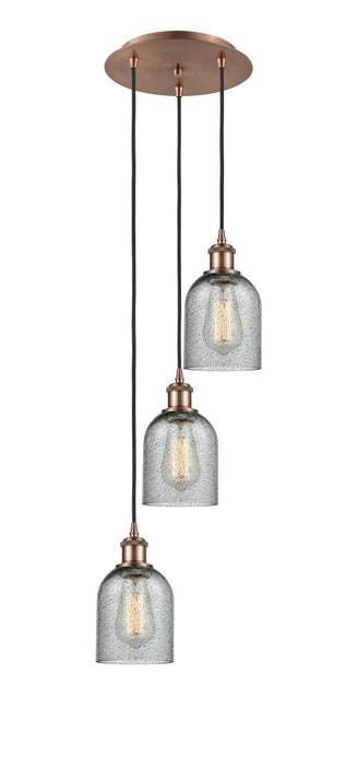 Innovations - 113B-3P-AC-G257 - LED Pendant - Ballston - Antique Copper