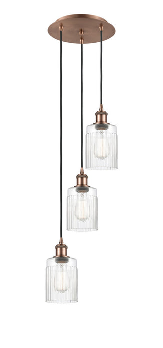 Innovations - 113B-3P-AC-G342 - LED Pendant - Ballston - Antique Copper