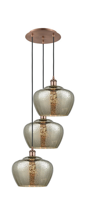 Innovations - 113B-3P-AC-G96-L - LED Pendant - Ballston - Antique Copper