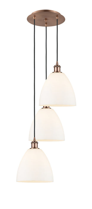 Innovations - 113B-3P-AC-GBD-91 - LED Pendant - Ballston - Antique Copper