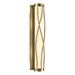 Hubbardton Forge - 205401-SKT-86-GG0347 - Four Light Wall Sconce - Twine - Modern Brass
