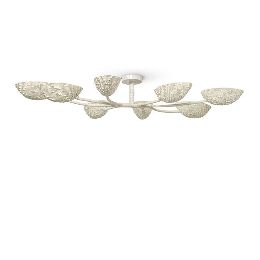 Delilah Eight Light Flush Mount Cream