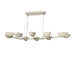 Palecek - 2451-79 - Ten Light Linear Chandelier - Delilah - Matte Cream