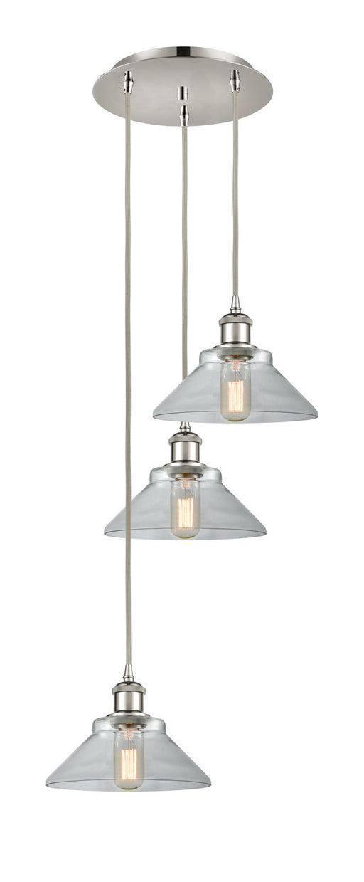 Innovations - 113B-3P-PN-G132 - LED Pendant - Ballston - Polished Nickel