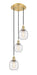 Innovations - 113B-3P-SG-G1013 - LED Pendant - Ballston - Satin Gold