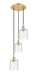 Innovations - 113B-3P-SG-G1113 - LED Pendant - Ballston - Satin Gold