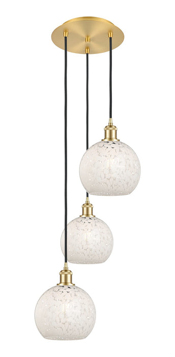 Innovations - 113B-3P-SG-G1216-8WM - LED Pendant - Ballston - Satin Gold