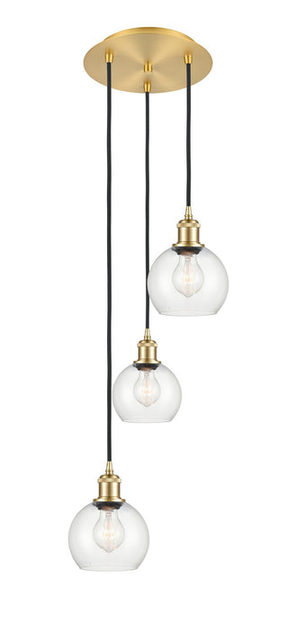 Innovations - 113B-3P-SG-G122-6 - LED Pendant - Ballston - Satin Gold