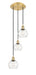 Innovations - 113B-3P-SG-G122-6 - LED Pendant - Ballston - Satin Gold