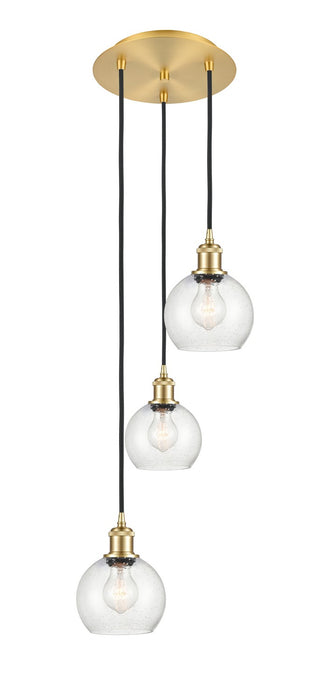 Innovations - 113B-3P-SG-G124-6 - LED Pendant - Ballston - Satin Gold