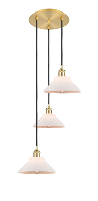 Innovations - 113B-3P-SG-G131 - LED Pendant - Ballston - Satin Gold