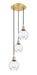 Innovations - 113B-3P-SG-G362 - LED Pendant - Ballston - Satin Gold