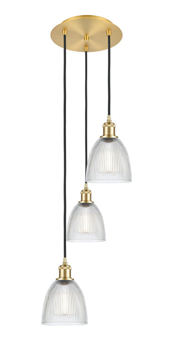 Innovations - 113B-3P-SG-G382 - LED Pendant - Ballston - Satin Gold