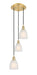 Innovations - 113B-3P-SG-G441 - LED Pendant - Ballston - Satin Gold