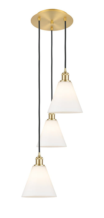 Innovations - 113B-3P-SG-GBC-81 - LED Pendant - Ballston - Satin Gold