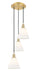 Innovations - 113B-3P-SG-GBC-81 - LED Pendant - Ballston - Satin Gold