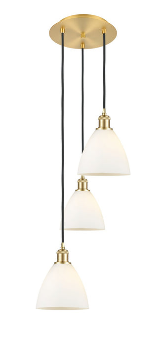 Innovations - 113B-3P-SG-GBD-751 - LED Pendant - Ballston - Satin Gold