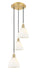 Innovations - 113B-3P-SG-GBD-751 - LED Pendant - Ballston - Satin Gold