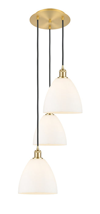 Innovations - 113B-3P-SG-GBD-91 - LED Pendant - Ballston - Satin Gold