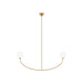 Visual Comfort Studio - AEC1132BBS - Two Light Linear Chandelier - Galassia - Burnished Brass