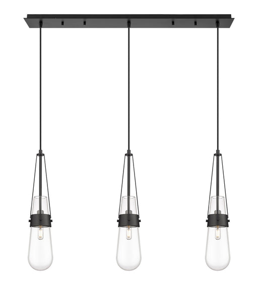 Innovations - 123-452-1P-BK-G452-4CL - LED Linear Pendant - Downtown Urban - Matte Black