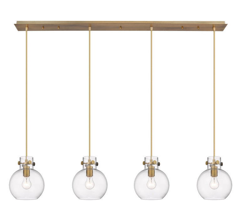 Innovations - 124-410-1PS-BB-G410-8CL - Nine Light Linear Pendant - Downtown Urban - Brushed Brass