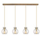 Innovations - 124-410-1PS-BB-G410-8SDY - Two Light Linear Pendant - Newton - Brushed Brass