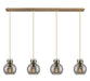 Innovations - 124-410-1PS-BB-G410-8SM - Five Light Linear Pendant - Newton - Brushed Brass