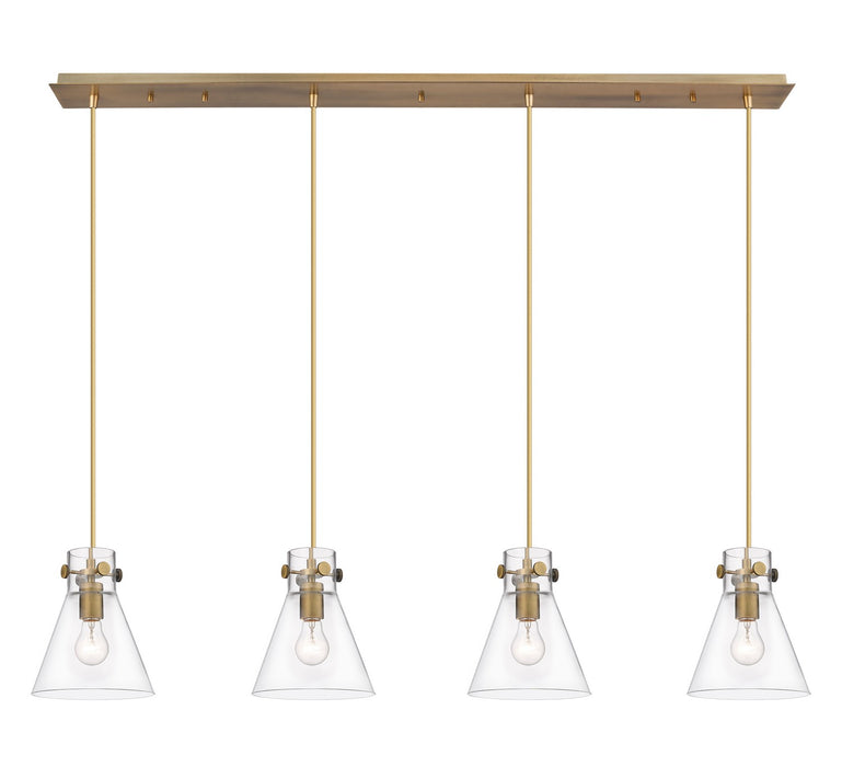 Innovations - 124-410-1PS-BB-G411-8CL - Two Light Linear Pendant - Downtown Urban - Brushed Brass