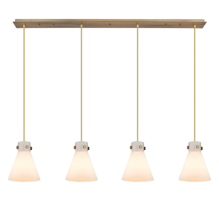 Innovations - 124-410-1PS-BB-G411-8WH - One Light Linear Pendant - Downtown Urban - Brushed Brass