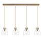 Innovations - 124-410-1PS-BB-G412-8CL - Four Light Linear Pendant - Downtown Urban - Brushed Brass